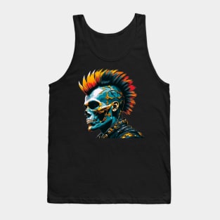 A skull with a mohawk. Tank Top